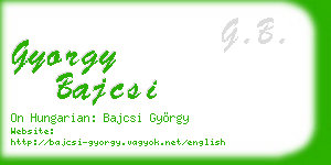 gyorgy bajcsi business card